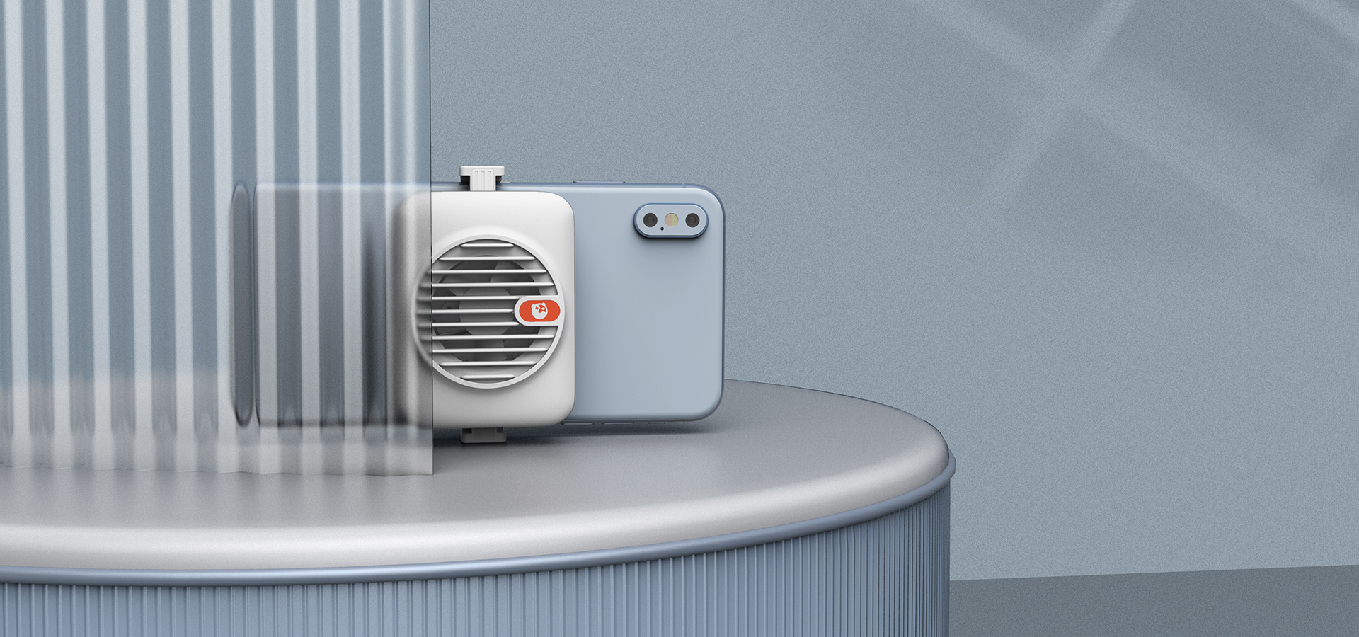 元?dú)庑?極簡(jiǎn)風(fēng)手機(jī)散熱器